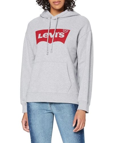 Levi's Grafisk standard hættetrøje kerne flagermus Sweatshirt - Grau