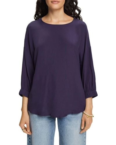 Esprit Bluse in lockerer Passform - Lila