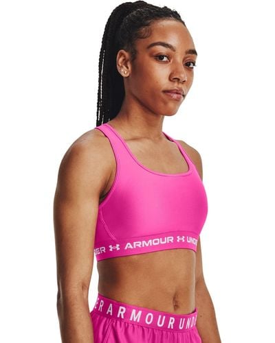 Under Armour Armour® Mid Crossback Sports Bra - Pink