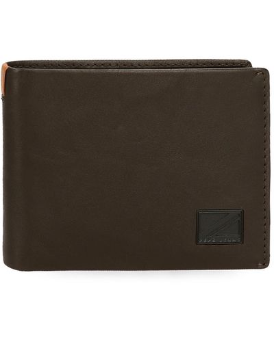 Pepe Jeans Marshal Wallet With Card Holder Brown 11 X 8.5 X 1 Cm Leather - Green
