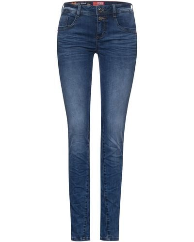 Street One 373822 Style Jane Casual Fit Slim Legs Jeans - Blau