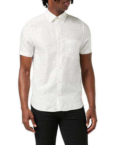 Ted Baker Mma-civiche-ss Linen Shirt Button - White