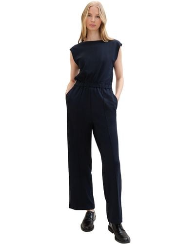 Tom Tailor Jersey Overall - Blau