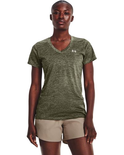 Under Armour Tech V-neck Twist Short Sleeve T-shirt, - Green
