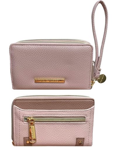 Steve Madden Double Zip Around Wallet Blush Multi One Size - Multicolour