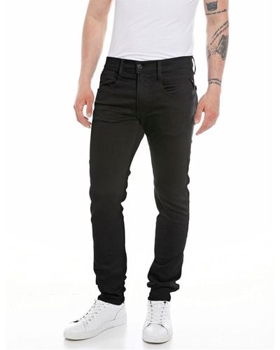 Replay Anbass Forever Dark Jeans - Black