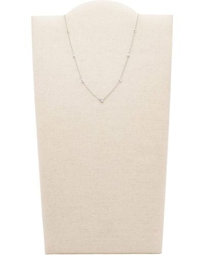 Fossil Sterling Silver Necklace - Metallic