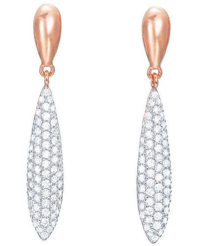 Esprit Boucles d'Oreilles pendantes - Iraya transparent et Or Rosé – Oxyde de zirconium - Blanc