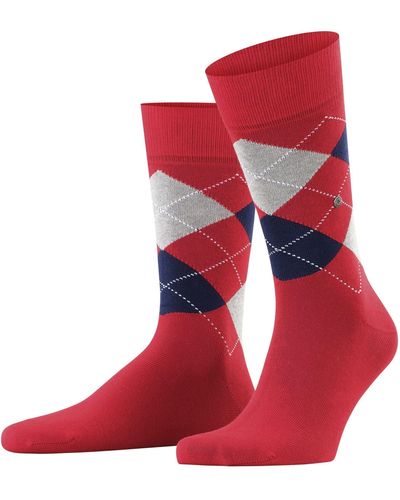 FALKE Burlington King M So Cotton Patterned 1 Pair Socks - Red