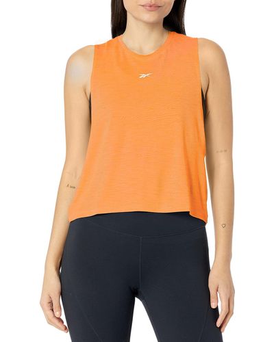 Reebok Graphic Muscle Tank Cami Shirt - Orange
