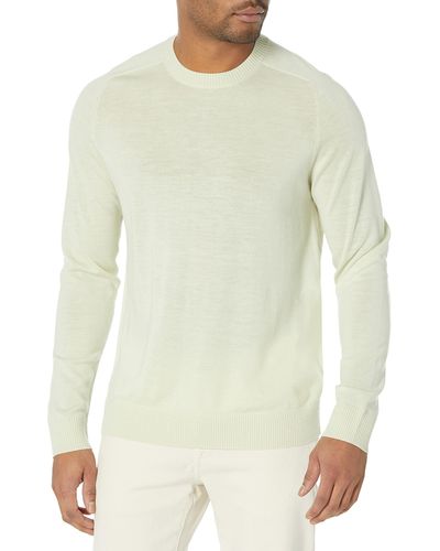 Amazon Essentials Pullover aus Merinowolle mit Rundhalsausschnitt in normaler Passform - Weiß
