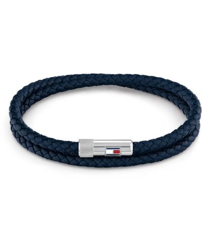 Tommy Hilfiger Jewellery Men's Leather Bracelet Blue - 2790264s