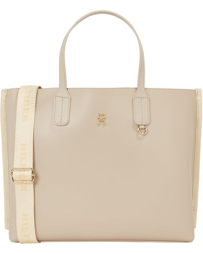Tommy Hilfiger 'siconic Tommy Satchel Tote - Natural