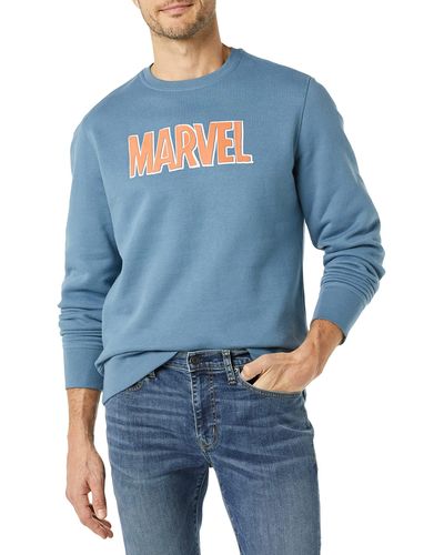 Amazon Essentials Disney Star Wars Marvel Fleece Crewneck Sweatshirt - Blue