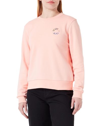 Scotch & Soda Regular Fit Crewneck Sweater Sweatshirt - Pink