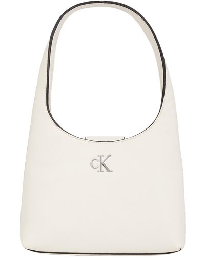 Calvin Klein Minimal Monogram A Shoulderbag - Natural