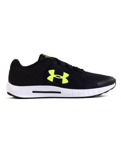 Under Armour Pursuit Trainers Runners Zwart Lime - Blauw