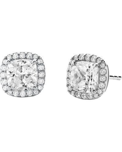 Michael Kors Earrings In 925 Silver With Transparent - Metallic