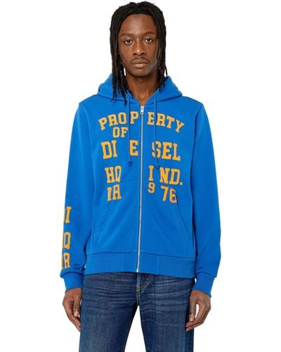 DIESEL S-Gymnastik Hood-Zip-k7 Sweatshirt - Blau