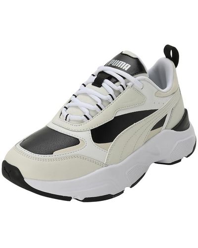 PUMA Cassia SL Sneakers 38.5Black Vapor Gray Alpine Snow White Silver ┃Freizeitschuhe für - Weiß