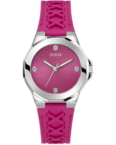 Guess Corset Gw0599l1 Watch Silicone - Pink