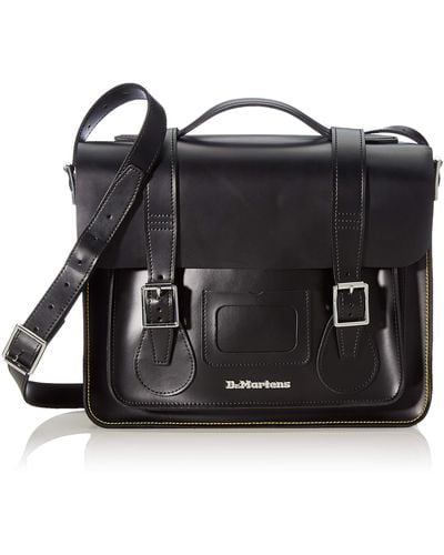 Dr. Martens 13 Inch Leather Satchel AB096001; Bag; AB096001; Black; One Size EU (UK) - Schwarz