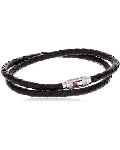 Tommy Hilfiger Acier Bracelet en corde 2790011 - Noir