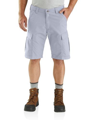 Carhartt Big & Tall Force Relaxed Fit Ripstop Cargo Work Short - Blue