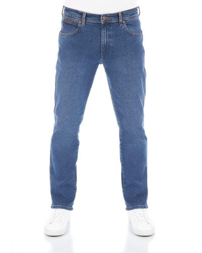 Wrangler , Texas Slim Jeans, da Uomo, Blu, 32W x 32L