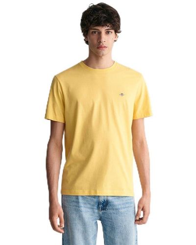 GANT Reg Shield Ss T-shirt - Yellow
