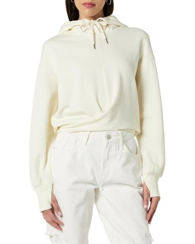 The Drop Crossover Front Cropped Hoodie - White
