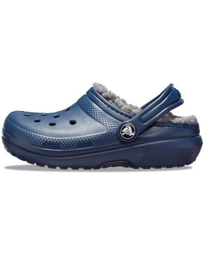 Crocs™ Classic Lined Clog K Zuecos Adulto,Navy Charcoal,32/33 EU - Azul