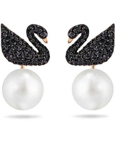Swarovski Iconic Pierced Earrings For - Black