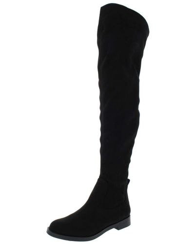 Kenneth Cole Reaction Wind-y Over The Knee Stretch Boot - Black
