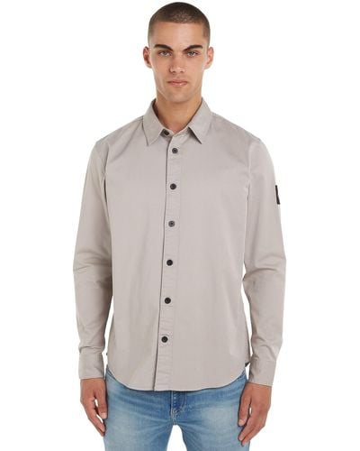 Calvin Klein Monologo Button Relaxed Shirt Freizeithemden - Mehrfarbig