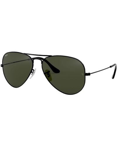 Ray-Ban Aviator Large Metal Rb 3025 Black/g- Classic Green 58/14/135 Unisex Sunglasses