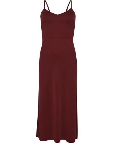 Superdry Jersey-Kleid mit Rückenausschnitt Portweinrot Braun 40