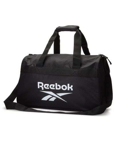 Reebok Warrior II Sports Gym Bag - Lightweight Carry On Weekend Overnight Luggage for - Nero