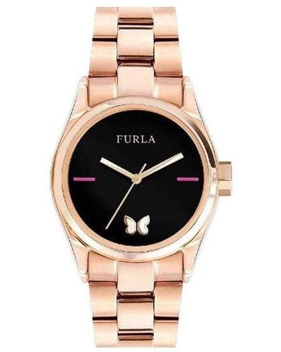 Furla Analog Quarz Uhr mit Edelstahl Armband R4253101537 - Pink