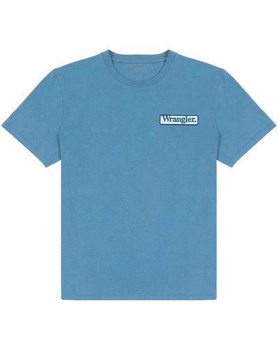 Wrangler Logo Tee T-Shirt - Blu