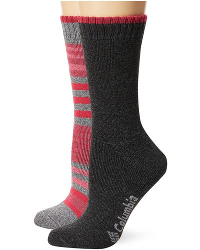 Columbia 2 Pack Moisture Control Crew Socks - Black