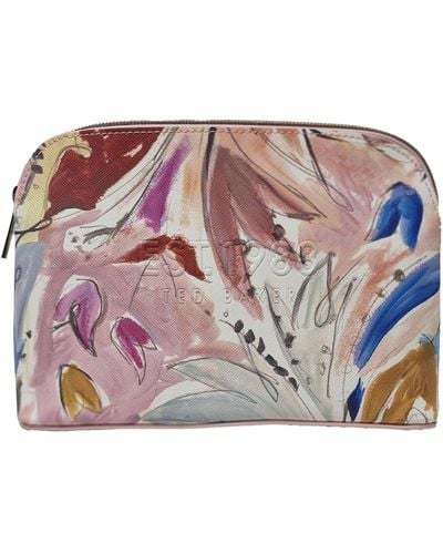 Ted Baker Arencon Art Printed Small Washbag In Pale Pink - Multicolour