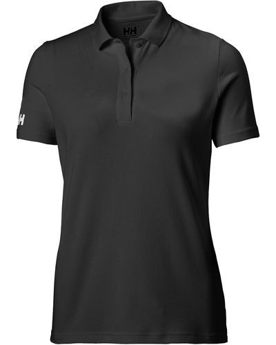 Helly Hansen W Tech Crew Polo Shirt - Black