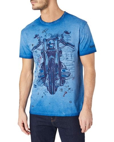 Desigual S TS_Caligula T-Shirt - Blau