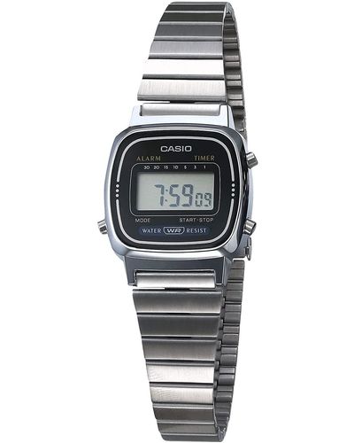 G-Shock La670wa-1 Daily Alarm Digital Watch - Metallic