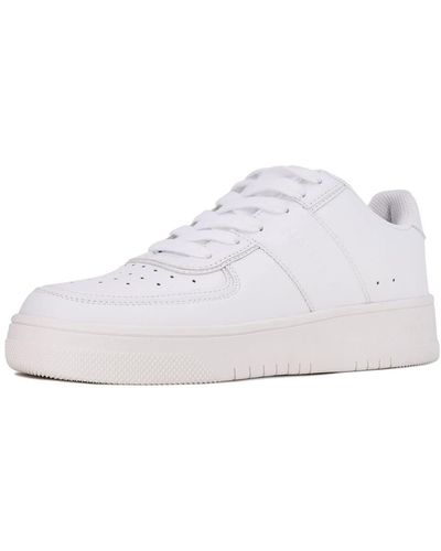 Nautica Lace-Up Fashion Sneaker Casual Shoes-Aviana-White Size-7.5 - Bianco