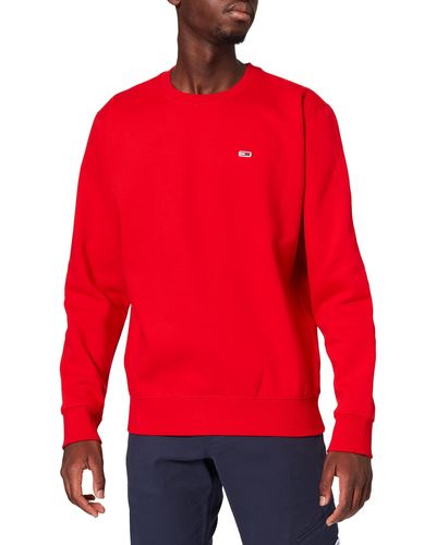 Tommy Hilfiger TJM Regular Fleece C Neck Sweatshirt - Rot