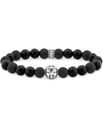 Thomas Sabo Beads Bracelet Black Obsidian Silver A2145-705-11-l19