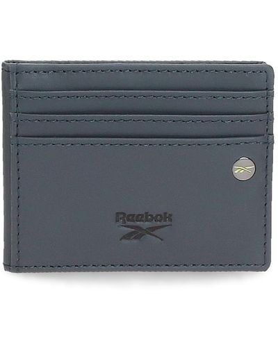 Reebok Switch Card Holder Blue 9.5 X 7.5 Cm Leather