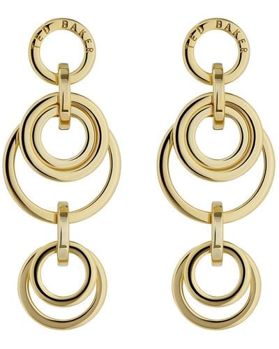 Ted Baker London Huliet Multi Hoop Drop Earrings For - Metallic